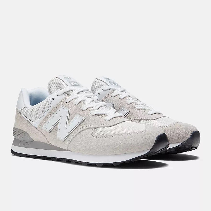 New Balance 574 ホワイト/グレー New Balance 574 - Grey with NB White | Classic + Titan